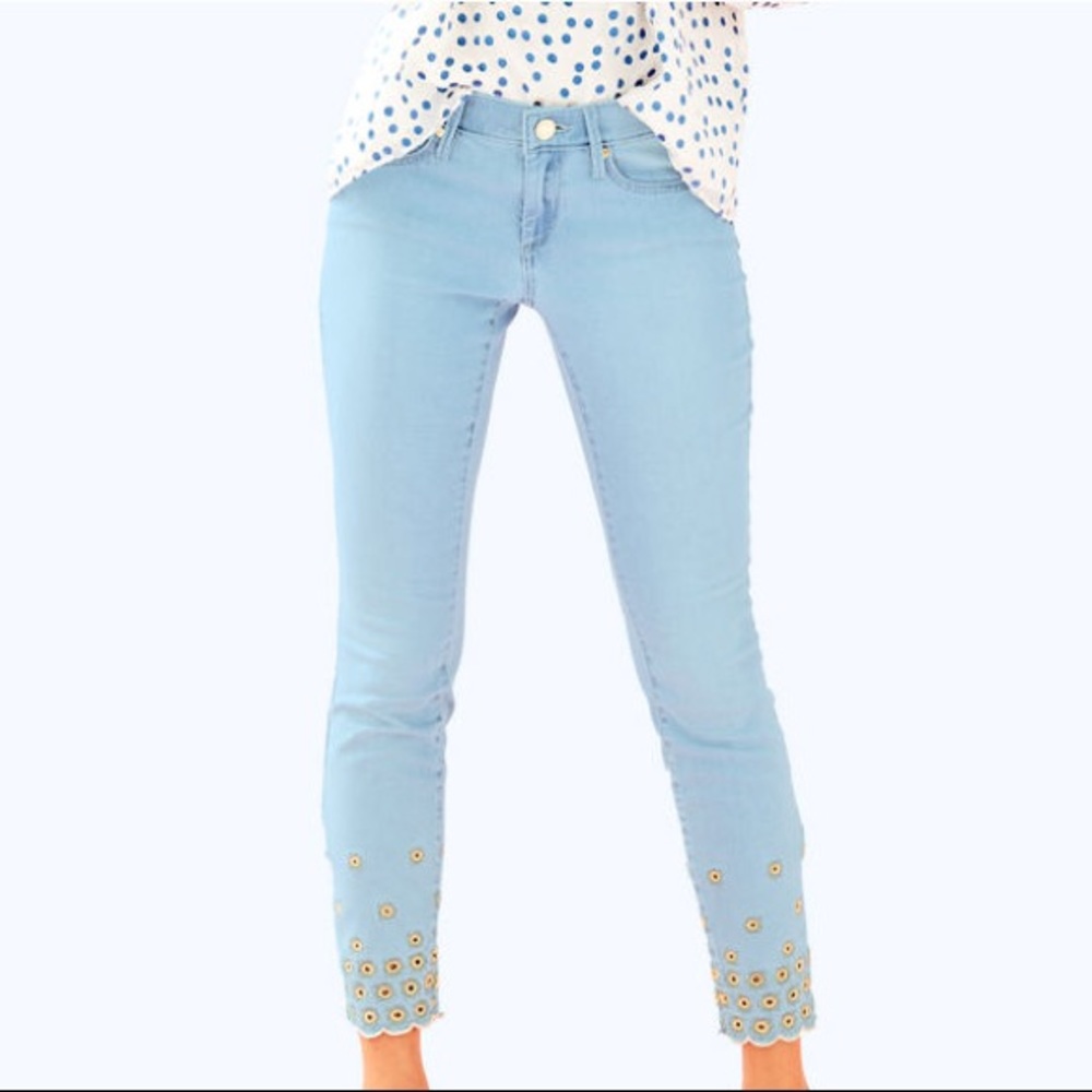 NWT Lilly Pulitzer South Ocean Skinny Crop Jeans